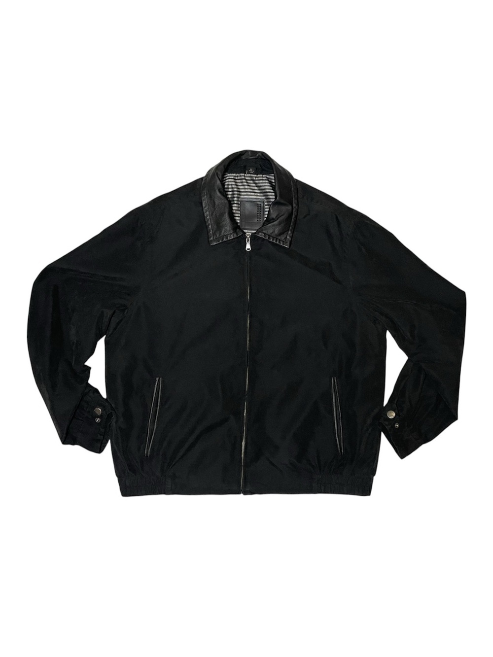 Men’s Vertical by Robert Comstock Black Bomber Jacket | Size L